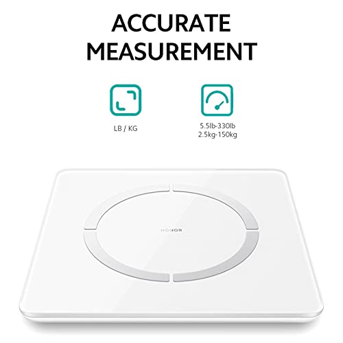 Honor Scale 2 intelligente lichaamsvetweegschaal, bluetooth, 14 sleutelweergaven (BMI/gewicht/hartslag/lichaamsanalyse)