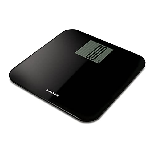 Salter 9049 BK3R Max Electronic Bathroom Scale, 250 KG Maximum Capacity, Easy Read Digital Display, Precise Instant Reading, Large Platform, Accurate and Precise, Weighing in kg, st and lbs, Black