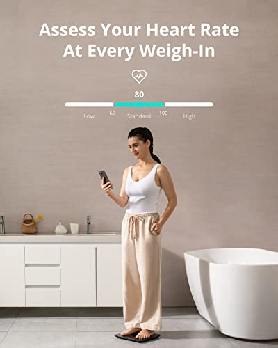 eufy Smart Scale P2 Pro, digitale badkamerweegschaal met wifi en bluetooth, meet 16 kenmerken zoals gewicht, hartslag, lichaamsvet, BMI, spier- en botmassa, 3D virtueel lichaam, tot 50 g nauwkeurig