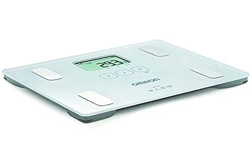 OMRON - Impedentiometrische weegschaal Body Composition Monitor BF-212, lichaamsmassa-index (BMI) en% lichaamsvet, belastbaarheid 2-150 kg, babymodus, geheugen 4 gebruikers