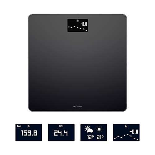 Withings Body – Slimme weegschaal met wifi en BMI-meter, digitale badkamerweegschaal, app-synchronisatie via Bluetooth of wifi