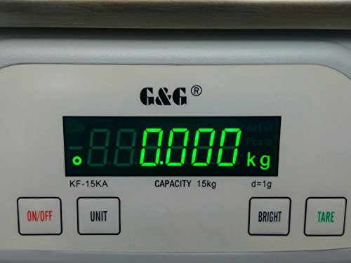 G & G KF15KA|B, 15 kg - 1 g | 0,1 g brievenweegschaal precisieweegschaal LED (KF-15KA)