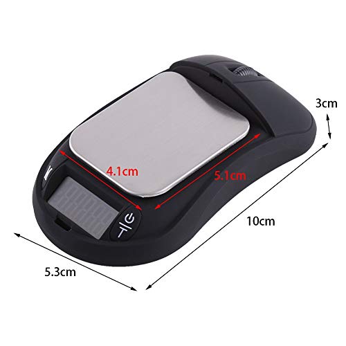 Fdit Digitale Weegschalen Muis, Mini Pocket Schaal 100g/200g/300g/500g door 0.1g/0.01g Draagbare Digitale Sieraden Gewicht En Calculator Lcd-scherm (500g/0.01g)