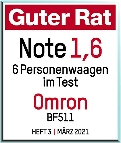 OMRON BF511 klinisch gevalideerde lichaamscompositiemeter met acht hoognauwkeurige sensoren voor handen en voeten – Turquoise