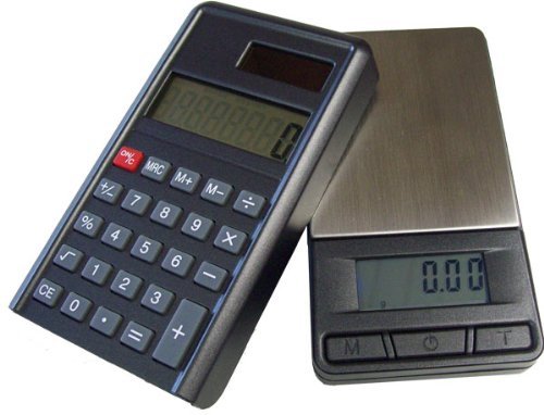 G&G PC zakweegschaal & rekenmachine (2 in 1) fijne weegschaal, digitale weegschaal, goudweegschaal, muntweegschaal, schaal (PC200)