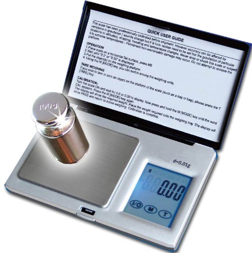 Dipse Precisieweegschaal HCP-100 – digitale weegschaal die in stappen van 0,01 g nauwkeurig 100 g weegt incl. verstelgewicht
