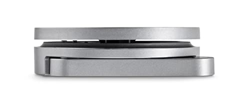 CASO Kitchen EcoMate Design keukenweegschaal, batterijloos gebruik door kinetische energie, bijzonder vlak, magnetisch, tot 5 kg in stappen van 1 g, weegoppervlak van roestvrij staal (Ø 11,5 cm)