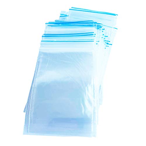 Keephot Hersluitbare transparante plastic zakken, duurzame extra-dikke zakken met druksluiting, poly-ritszakjes, 10 x 18 cm, 100 stuks