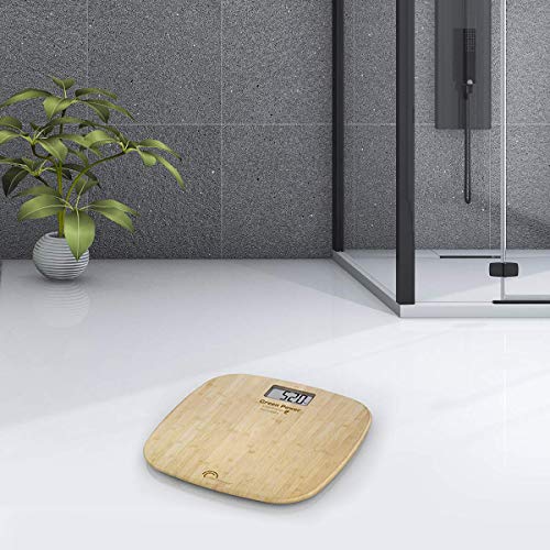 LITTLE BALANCE - Personenweegschaal zonder batterijen - USB-lader - 180 kg / 100 g - Design Bamboe