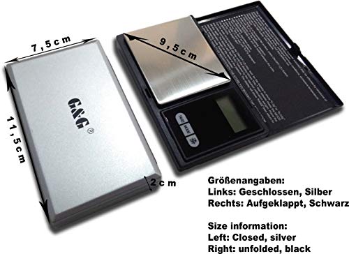 G&G MS-B Zakweegschaal, 1000 g/0,1 g, precisieweegschaal, digitale weegschaal, goudweegschaal, muntweegschaal, schaal