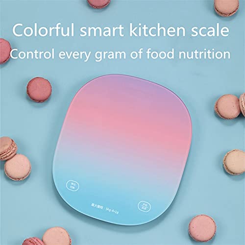 KJCHEN Keukenweegschaal Voeding Thuis Bakken Elektronische Schalen Gram Screaming Kleine Kleurrijke Smart Keukenweegschalen Voedsel