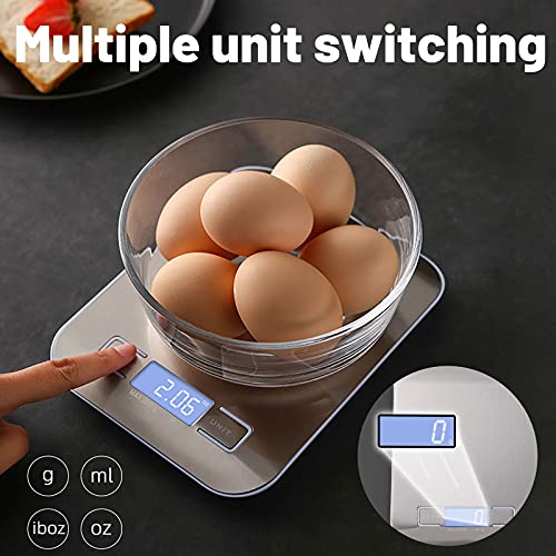 Digitale keukenweegschaal Smart Food Keukenweegschaal met Calorie Calculator voor gewichtsverlies met Smartphone App Tray Inbegrepen