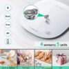 arboleaf Digitale keukenweegschalen, Weegschalen Keuken, Weegschalen Keuken met voedingsrekenmachine, Tarrafunctie, USB oplaadbaar, 5kg/11lb, 2022 versie update