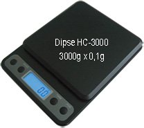 DIPSE HC-3000 Digitale tafelweegschaal met 3 kg en 0,1 g verdeling, laboratoriumweegschaal, precisieweegschaal, precisieweegschaal