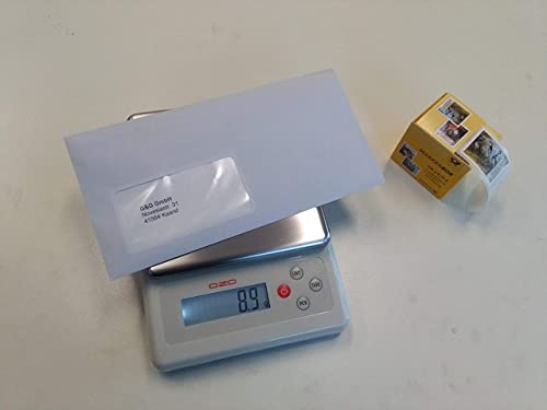 DZD DJKF 3kg brievenweegschaal met 0,1 g nauwkeurigheid, voeding & batterijen, vele instellingen
