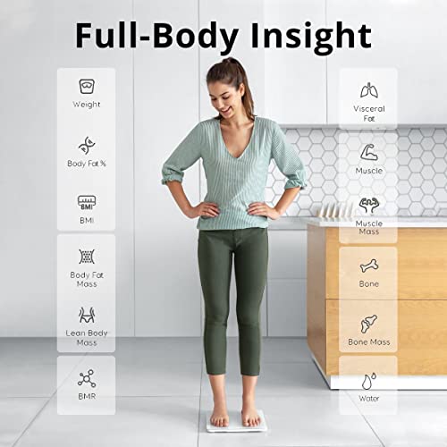 eufy Smart Scale C1 weegschaal voor lichaamsanalyse, weegbereik (max.)=150 kg, wit