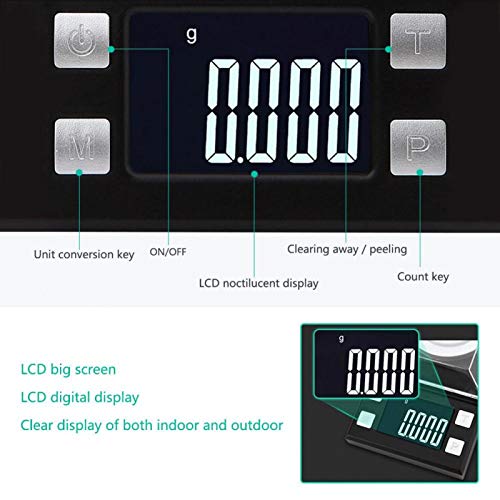 0.001g Hoge Precisie Elektronische Weegschaal Digitale Elektronische Weegschaal voor Sieraden voor Thuis(10g/0.001g)