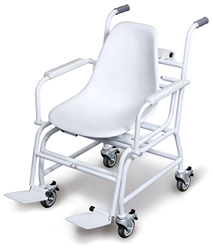 Stoelweegschaal met ijkvergunning [Kern MCB 300K100M] mobiele stoelweegschaal met vier wielen en eiken- en medische goedkeuring, weegbereik [Max]: 300 kg, leesbaarheid [d]: 100 g