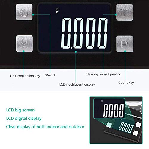 Digitale Elektronische Schaal 0.001G Hoge Precisie Draagbare Mini LCD Digitale Elektronische Schaal voor het Wegen van Sieraden Gouden Pillen (20g/0.001g)