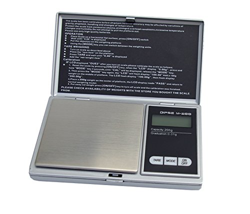 Dipse Digitale weegschaal M-200 - digitale precisieweegschaal, zakweegschaal tot 200 g in stappen van 0,01 g