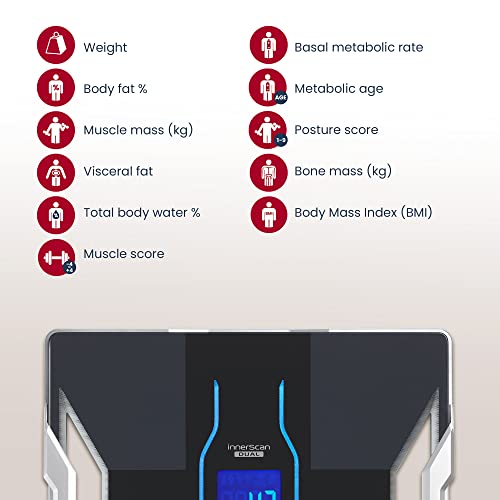 Tanita RD-953 Bluetooth 4 Low Energy lichaamsanalyseweegschaal met medische technologie, 29.8 x 32.8 x 3.2 cm, Zwart