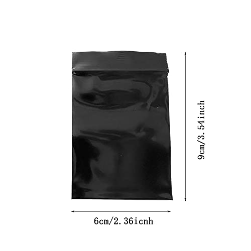Herbruikbare ritssluitingszakken Zwarte voedselopbergzakken Ziplock 200 stuks 6 x 9 cm hersluitbare geurbestendige zakjes platte ritssluiting voor boodschappen,digitale accessoires,sieraden,medicijnen