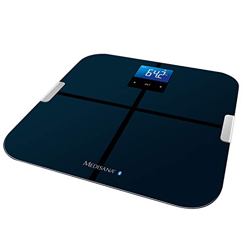 medisana BS 440 connect, digitale weegschaal voor lichaamsanalyse 180 kg, personenweegschaal voor het meten van lichaamsvet, lichaamswater, spiermassa en botgewicht, lichaamsvetweegschaal met app