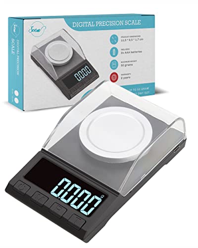 SOEM® Digitale Precisie Weegschaal - 0,001 tot 50 gram Tarra functie - Pocket scale - Juweliersweegschaal