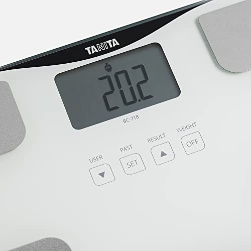 TANITA BC718SWH36 Body Composition Monitor, Ultradun glas wit