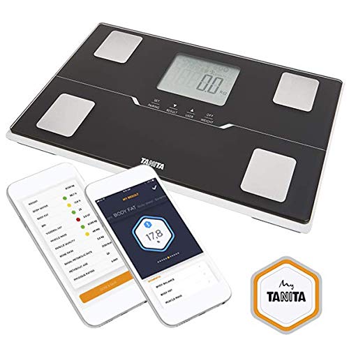TANITA BC-401 Compacte Weegschalen voor het gezin, lichaamssamenstelling met app voor fitness-tracking