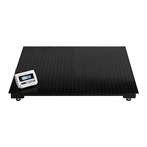 Steinberg Systems SBS-BW-5T Vloerweegschaal, 5000 kg / 2 kg, pakketweegschaal, 150 x 150 cm, platformweegschaal, industriële weegschaal, digitale weegschaal met lcd-display