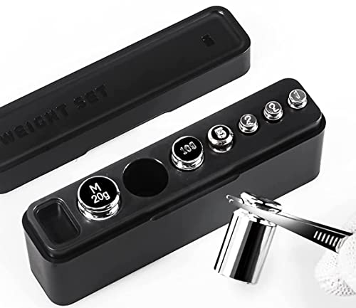 GRAM PRES Kalibratiegewichtenset 1 g, 2 g, 5 g, 10 g, 20 g met pincet voor digitale sieradenweegschaal, laboratorium, onderwijs, wetenschap